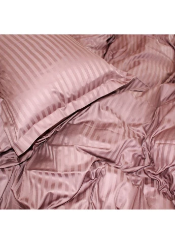 Постільна білизна Satin Stripe 30-0006 Dark Brown 2х143х210 (2200005249482) Mirson (254008297)