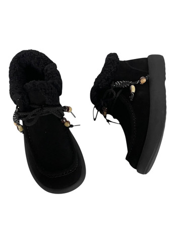 Зимние ботинки Melanda.M с бусинами, с мехом, со шнуровкой из натуральной замши