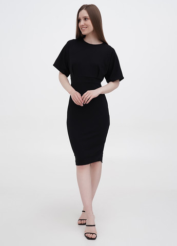 Черное кэжуал платье футляр Boohoo однотонное