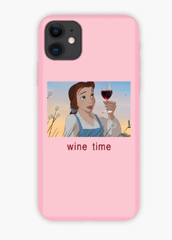 Чехол силиконовый Apple Iphone 11 Белль с вином Красавица и Чудовище Дисней (Belle Disney) Белый (9230-1429) MobiPrint (219536837)