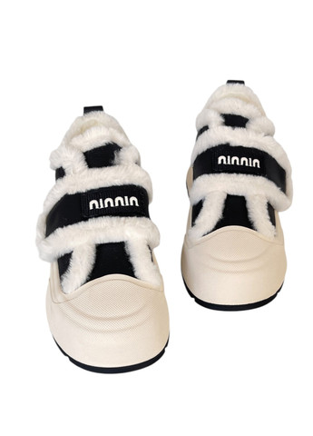 Зимние ботинки Melanda.M с логотипом, с мехом, с белой подошвой