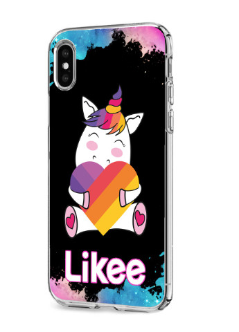 Чехол силиконовый Apple Iphone X Лайк Единорог (Likee Unicorn) (6129-1037) MobiPrint (219283971)