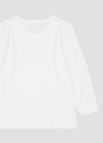 Белый демисезонный кэжуал лонгслив H&M однотонный