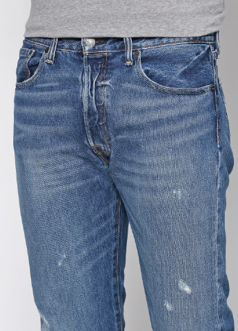 Синие демисезонные зауженные джинсы Levi's