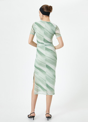 Зеленое кэжуал платье KOTON с абстрактным узором