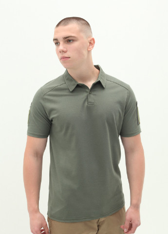 Оливковая (хаки) футболка-поло тактическое для мужчин Combat