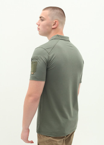 Оливковая (хаки) футболка-поло тактическое для мужчин Combat