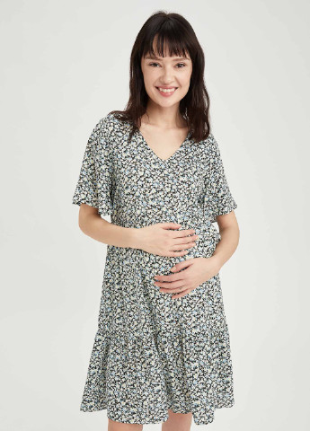 Комбинированное кэжуал платье для беременных клеш DeFacto
