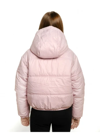 Розовая зимняя куртка embroidered star chevron short puffer jacket Converse