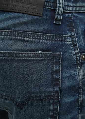 Синие демисезонные зауженные джинсы Diesel