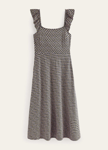 Комбинированное кэжуал платье а-силуэт Boden с цветочным принтом