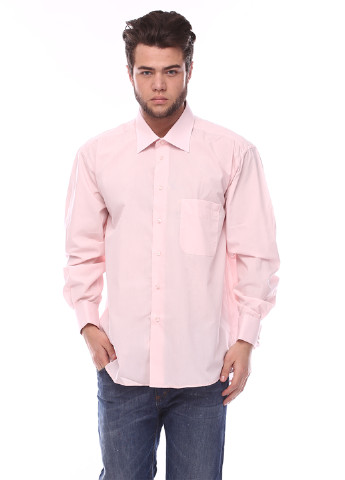 Розовая кэжуал рубашка однотонная Roventino с длинным рукавом
