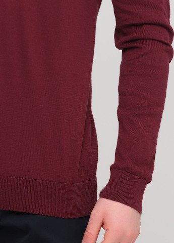 Бордовый демисезонный пуловер пуловер No Name