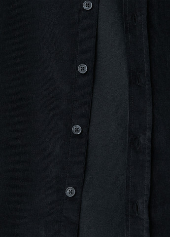 Черная кэжуал рубашка однотонная KOTON