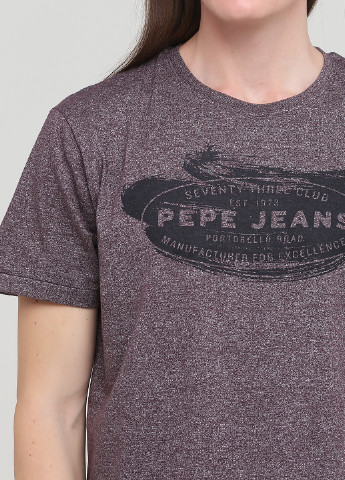 Коричневая футболка Pepe Jeans