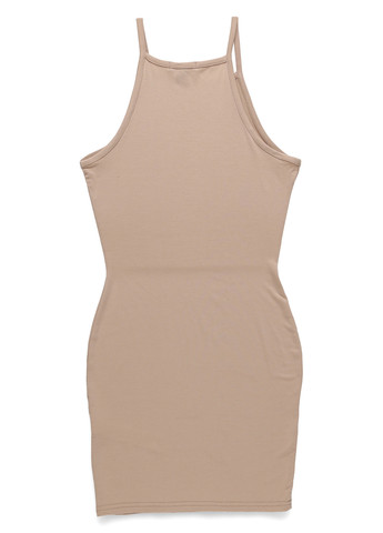 Бежевое кэжуал платье платье-майка PrettyLittleThing однотонное