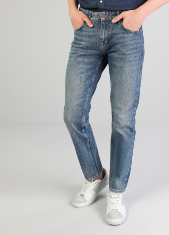 Голубые демисезонные скинни фит джинсы Colin's