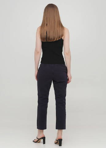 Темно-синие кэжуал демисезонные укороченные, зауженные брюки Kate Spade