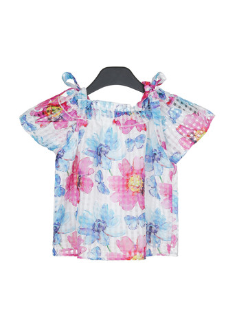 Комбинированная цветочной расцветки блузка Gaialuna летняя