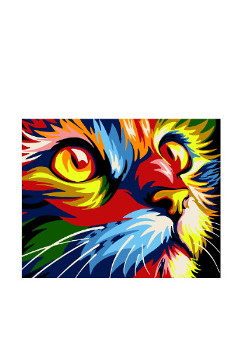 Картина по номерам, 40х50 см Foxart цветной кот (194490755)