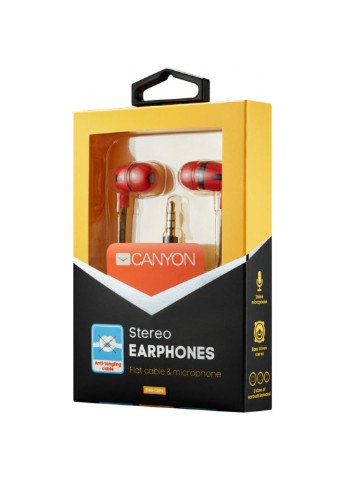 Наушники (CNS-CEP4R) Canyon CNS-CEP4R Red (253546827)