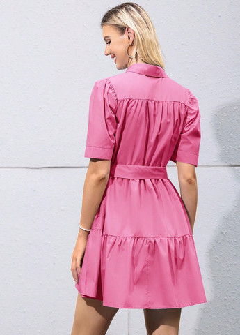 Рожева кежуал сукня сукня-сорочка SHEIN однотонна