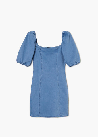 Темно-голубое джинсовое платье Cropp однотонное