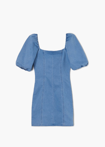 Темно-голубое джинсовое платье Cropp однотонное