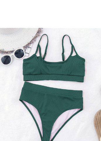 Зеленый летний стильный женский купальник No Brand