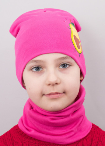 Детская шапка с хомутом КАНТА "Авокадо" размер 52-56 розовый (OC-826) Канта (220180409)