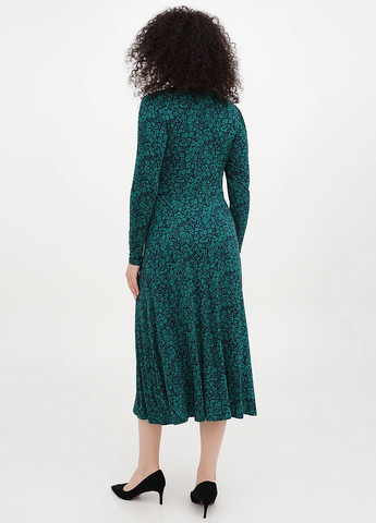 Зелена кежуал сукня кльош, силуетна Boden з квітковим принтом