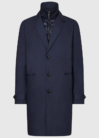 Темно-синее демисезонное Пальто однобортное Tommy Hilfiger