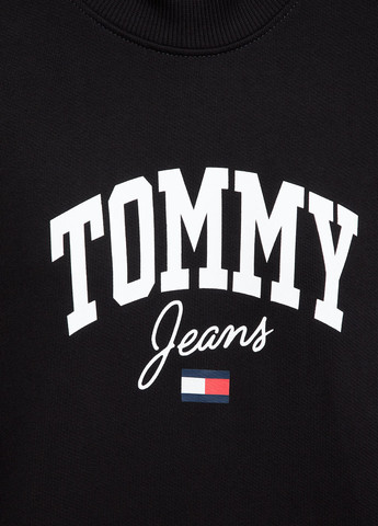 Чорна кежуал сукня сукня-світшот Tommy Jeans з логотипом