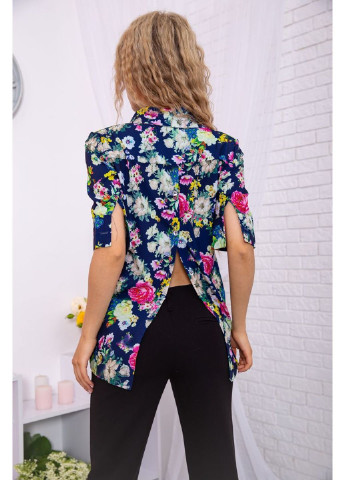 Комбінована літня блуза з квітковим принтом 167r078-1. Ager