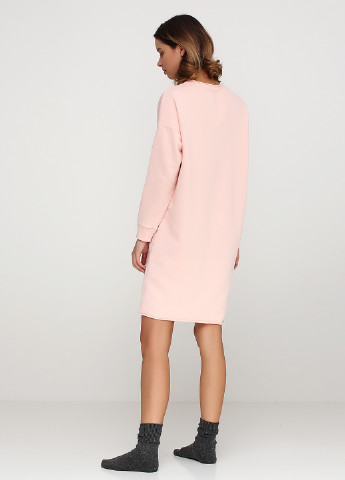 Розовое кэжуал платье короткое Gingier Studio однотонное
