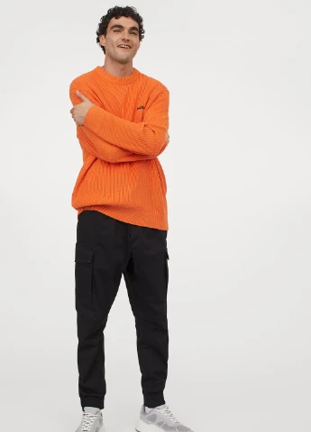 Черные летние брюки H&M