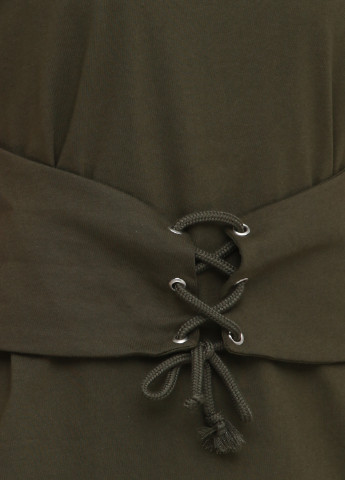 Оливковое (хаки) кэжуал платье платье-футболка C&A однотонное