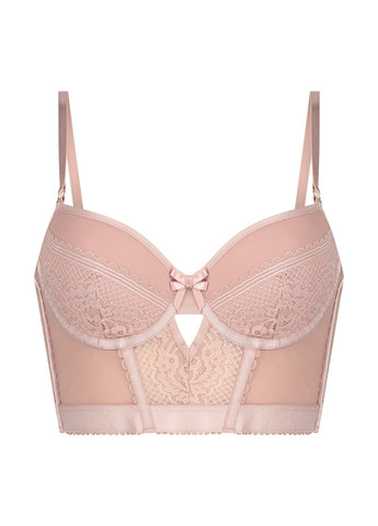 Пудровый топ бюстгальтер Hunkemoller с косточками полиамид