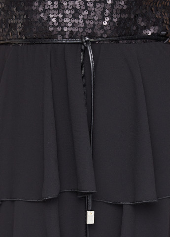 Черное коктейльное платье клеш Rinascimento однотонное