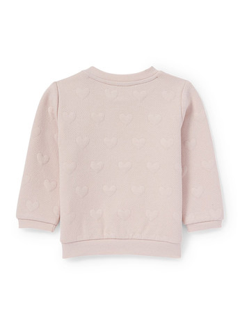 C&A світшот однотонний пудровий кежуал бавовна