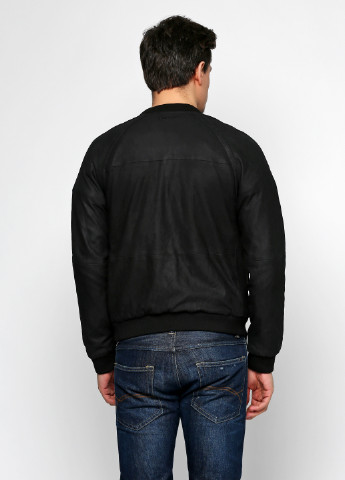 Черная демисезонная куртка кожаная Calvin Klein Jeans
