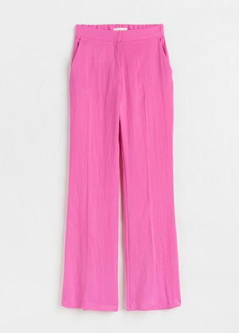 Розовые кэжуал летние клеш брюки H&M