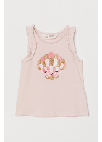 Рожева літня футболка для дівчинки H&M