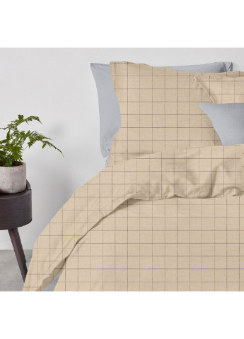 Комплект полуторного постельного белья на резинке Cell Ashbeige Grey 160х220 (4822052082737) Cosas (252029590)