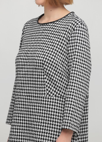 Черно-белое кэжуал платье футляр C&A с узором пье-де-пуль «гусиная лапка»