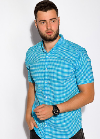 Голубой кэжуал рубашка в клетку Time of Style