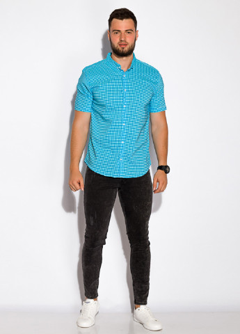 Голубой кэжуал рубашка в клетку Time of Style