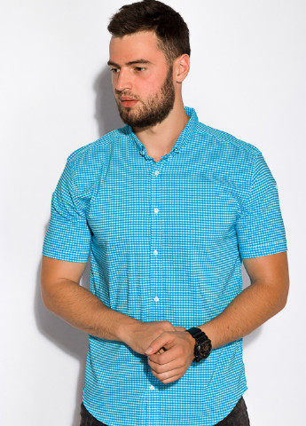 Голубой кэжуал рубашка в клетку Time of Style