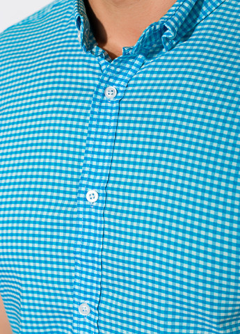 Голубой кэжуал рубашка в клетку Time of Style