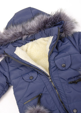 Темно-синяя зимняя зимняя курточка для девочки Vestes